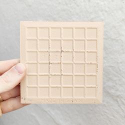 Azulejo 11 cm esmaltado con estrella califal blanca y azul