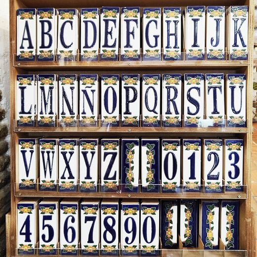 Letras y Números modelo "AMAPOLA" - 15cm. (6")