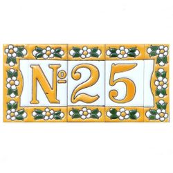 Letras y Números modelo "AMARILLAS" - 7,5cm. (3")