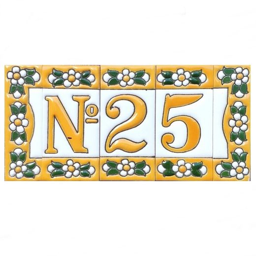 Letras y Números modelo "AMARILLAS" - 7,5cm. (3")