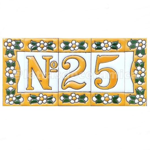 Letras y Números modelo "AMARILLAS" - 7,5cm. (3")