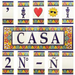 Letras y Números modelo "ANDALUSIA" - 11cm. (2.1")