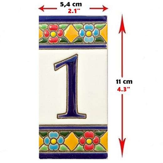 Letras y Números modelo "ANDALUSIA" - 11cm. (2.1")