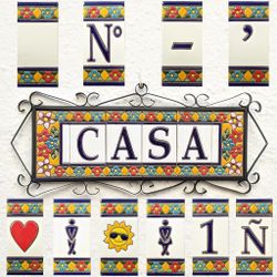 Letras y Números modelo "ANDALUSIA" - 11cm. (2.1")