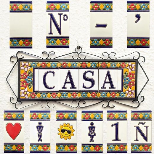 Letras y Números modelo "ANDALUSIA" - 11cm. (2.1")