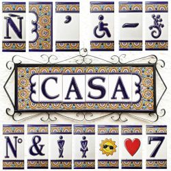 Letras y Números modelo "ARCO-ROSA" - 11cm. (2.1")