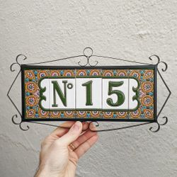 Letras y Números modelo "ARCO-ROSA-Verde" - 11cm. (2.1")