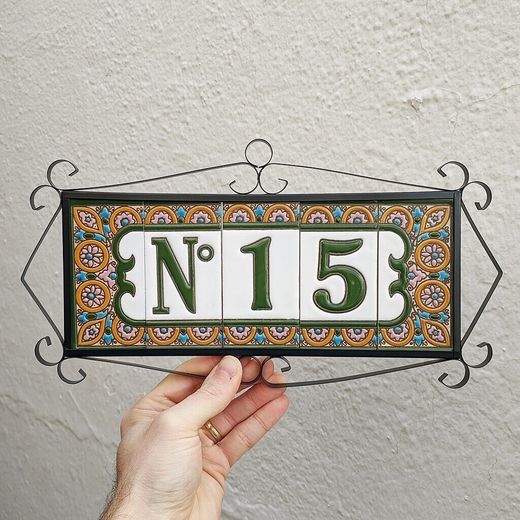 Letras y Números modelo "ARCO-ROSA-Verde" - 11cm. (2.1")