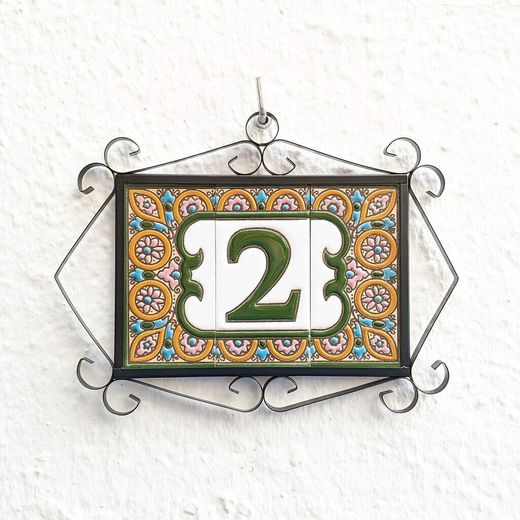 Letras y Números modelo "ARCO-ROSA-Verde" - 11cm. (2.1")