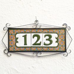 Letras y Números modelo "ARCO-ROSA-Verde" - 11cm. (2.1")