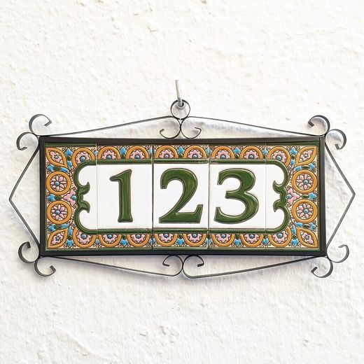 Letras y Números modelo "ARCO-ROSA-Verde" - 11cm. (2.1")
