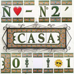 Letras y Números modelo "ARCO-ROSA-Verde" - 11cm. (2.1")