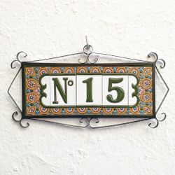 Letras y Números modelo "ARCO-ROSA-Verde" - 11cm. (2.1")