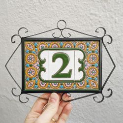 Letras y Números modelo "ARCO-ROSA-Verde" - 11cm. (2.1")