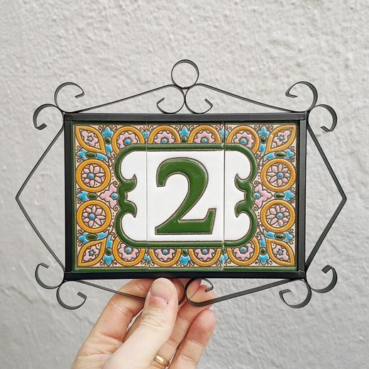 Letras y Números modelo "ARCO-ROSA-Verde" - 11cm. (2.1")