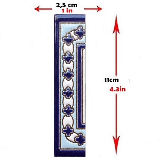 Letras y Números modelo "AZUL-BLANCO" - 11cm. (2.1")