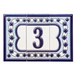 Letras y Números modelo "AZUL-BLANCO" - 11cm. (2.1")
