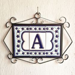 Letras y Números modelo "AZUL-BLANCO" - 11cm. (2.1")