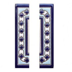 Letras y Números modelo "AZUL-BLANCO" - 11cm. (2.1")