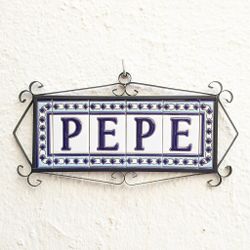 Letras y Números modelo "AZUL-BLANCO" - 11cm. (2.1")