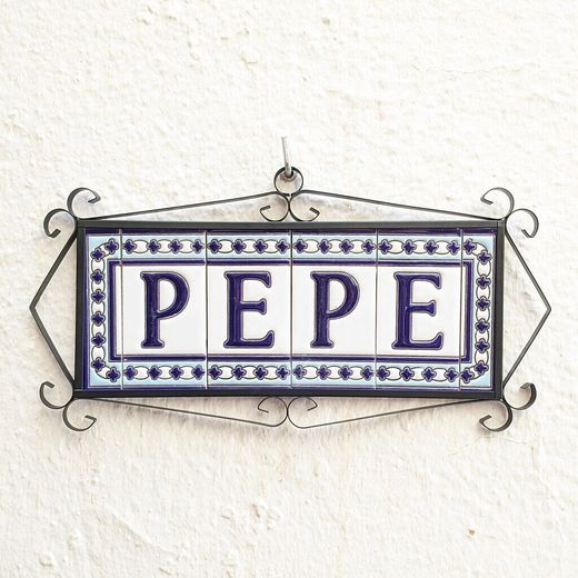 Letras y Números modelo "AZUL-BLANCO" - 11cm. (2.1")