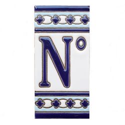 Letras y Números modelo "AZUL-BLANCO" - 11cm. (2.1")