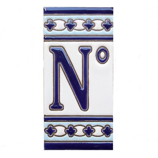 Letras y Números modelo "AZUL-BLANCO" - 11cm. (2.1")