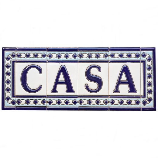 Letras y Números modelo "AZUL-BLANCO" - 11cm. (2.1")