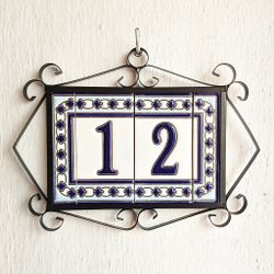 Letras y Números modelo "AZUL-BLANCO" - 11cm. (2.1")