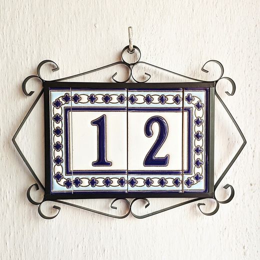 Letras y Números modelo "AZUL-BLANCO" - 11cm. (2.1")