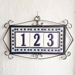 Letras y Números modelo "AZUL-BLANCO" - 11cm. (2.1")