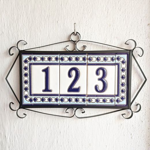 Letras y Números modelo "AZUL-BLANCO" - 11cm. (2.1")