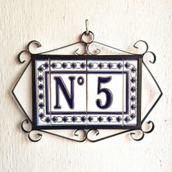 Letras y Números modelo "AZUL-BLANCO" - 11cm. (2.1")