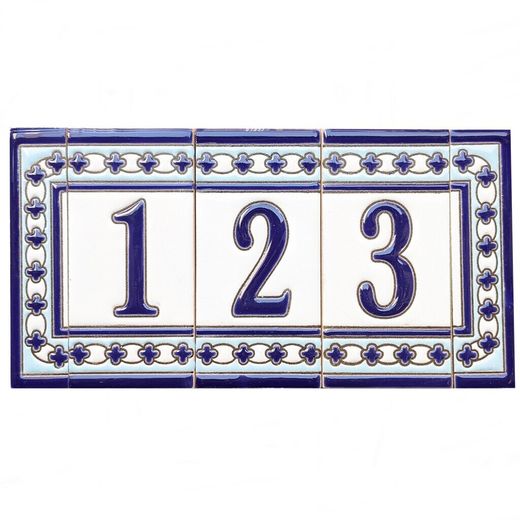Letras y Números modelo "AZUL-BLANCO" - 11cm. (2.1")