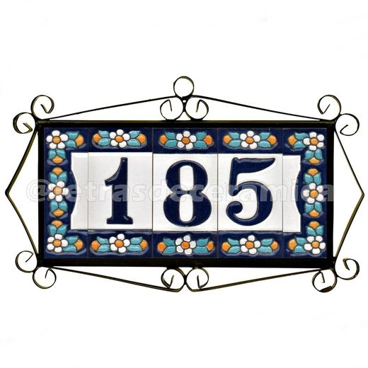 Letras y Números modelo "AZUL1" - 7,5cm. (3")