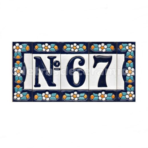 Letras y Números modelo "AZUL1" - 7,5cm. (3")