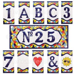 Letras y Números modelo "BARCELONA-M" - 11cm. (2.1")