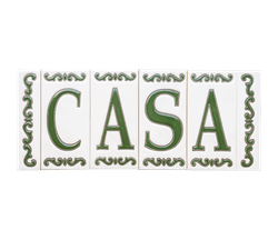 Letras y Números modelo "BOSQUE-VERDE" - 11cm. (2.1")