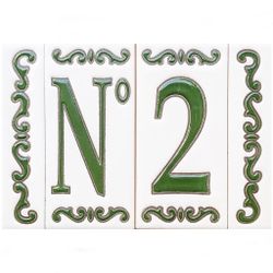 Letras y Números modelo "BOSQUE-VERDE" - 11cm. (2.1")