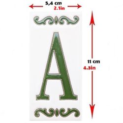 Letras y Números modelo "BOSQUE-VERDE" - 11cm. (2.1")