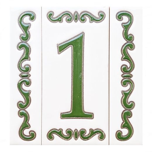 Letras y Números modelo "BOSQUE-VERDE" - 11cm. (2.1")