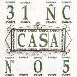 Letras y Números modelo "BOSQUE-VERDE" - 11cm. (2.1")