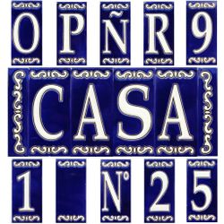 Letras y Números modelo "CIELO-AZUL" - 11cm. (2.1")