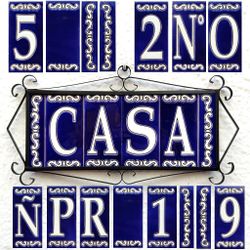 Letras y Números modelo "CIELO-AZUL" - 11cm. (2.1")