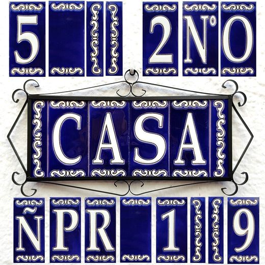 Letras y Números modelo "CIELO-AZUL" - 11cm. (2.1")