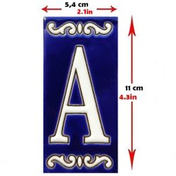 Letras y Números modelo "CIELO-AZUL" - 11cm. (2.1")