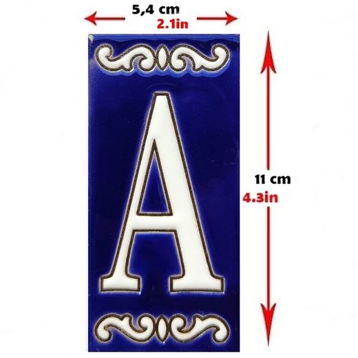 Letras y Números modelo "CIELO-AZUL" - 11cm. (2.1")
