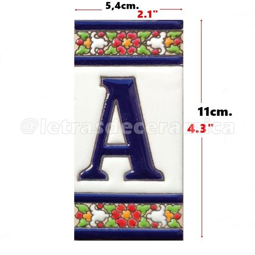 Letras y Números modelo "COLOR-M1" - 11cm. (2.1")