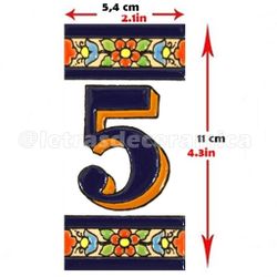 Letras y Números modelo "COLOR-M2" - 11cm. (2.1")