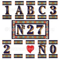 Letras y Números modelo "COLOR-M2" - 11cm. (2.1")